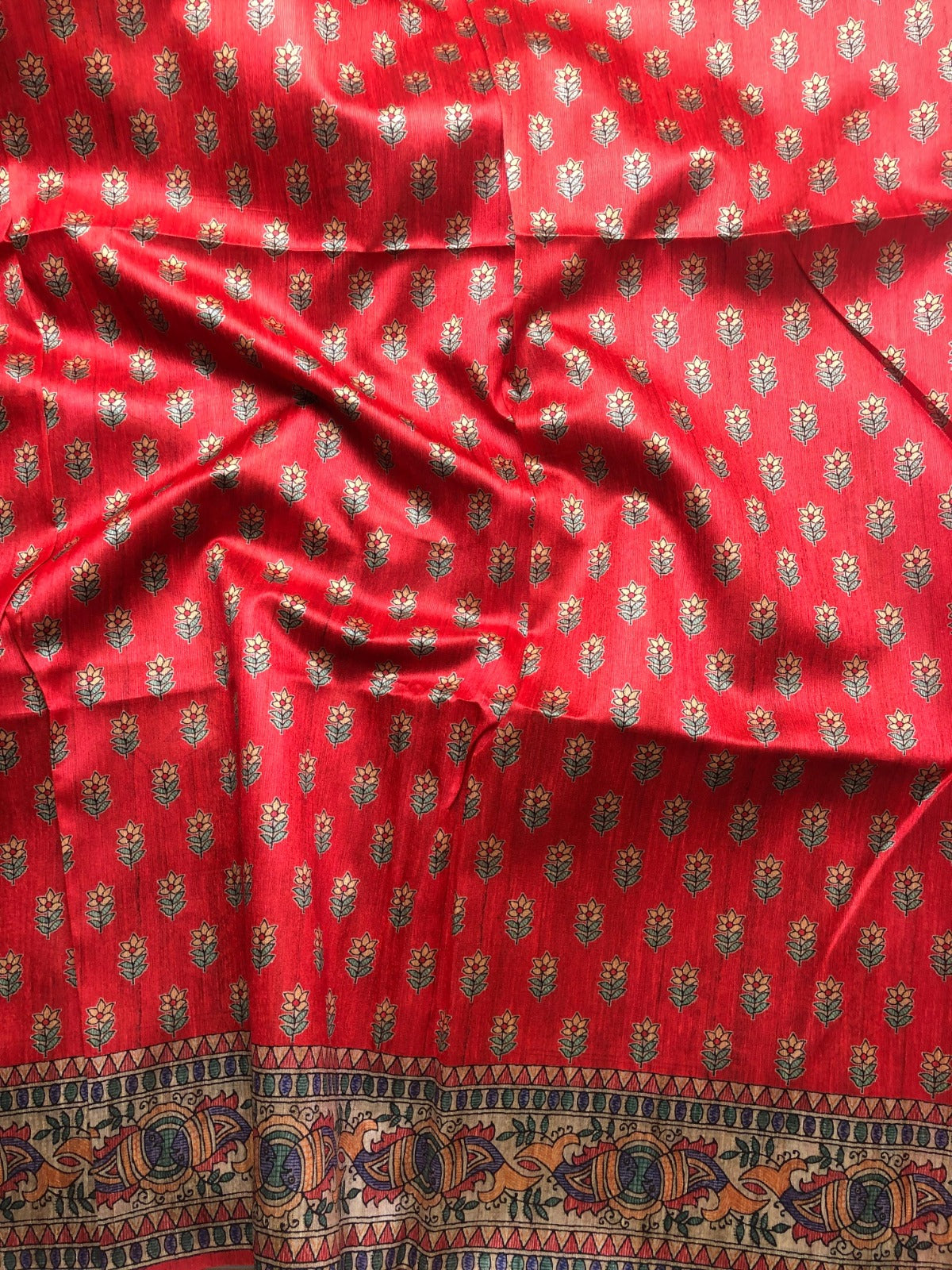 Bhagalpuri Saree with kalamkari print