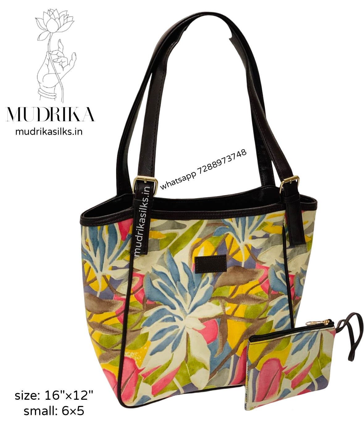 Floral tote bag