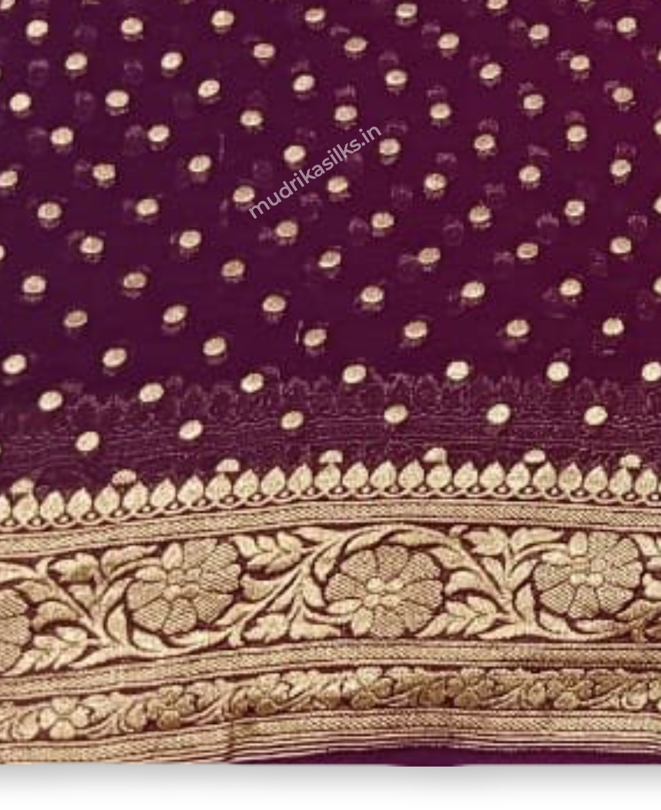 Wine maroon georgette saree
