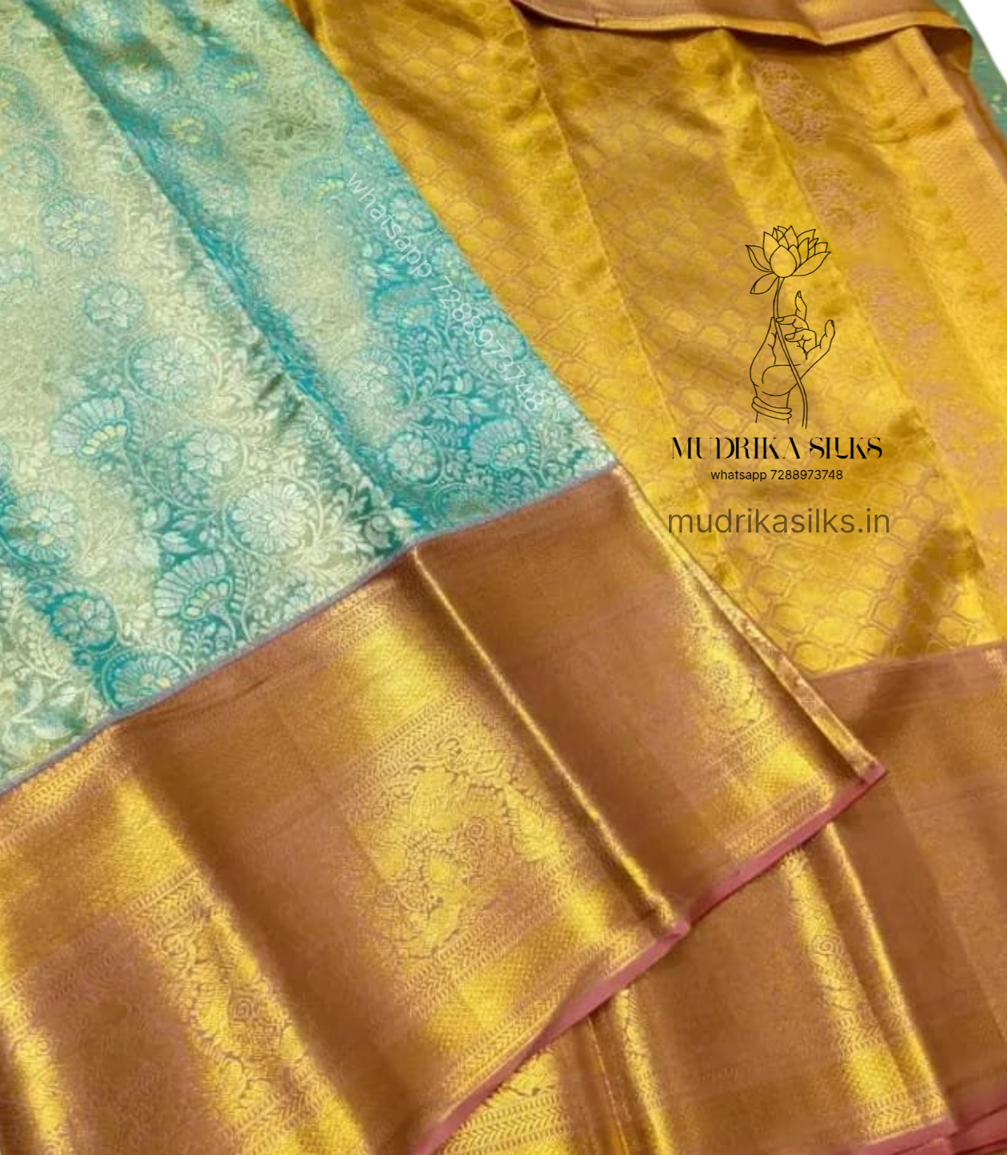 Pastel colour Kanchipattu sarees with beautiful golden zari border