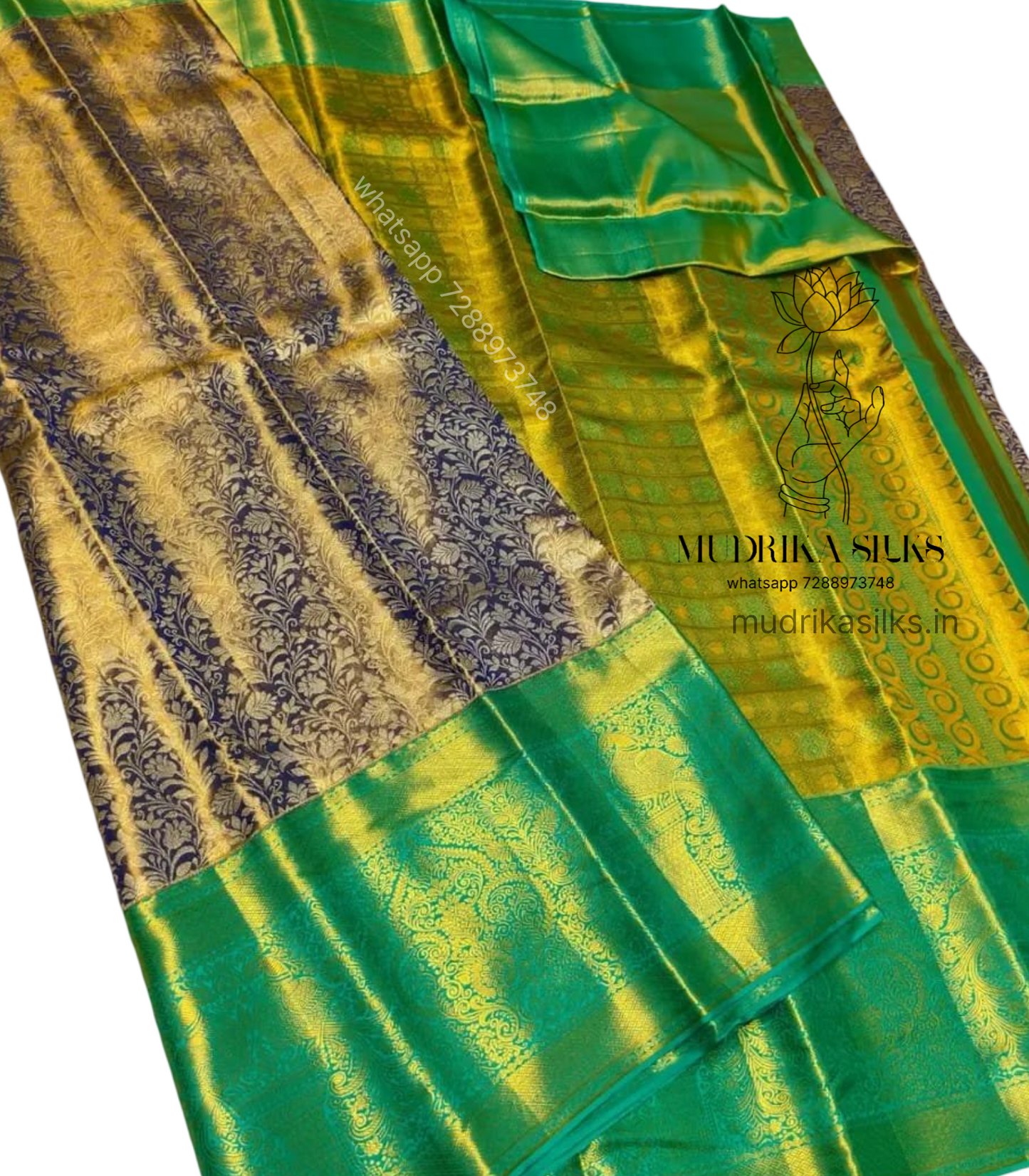 Exclusive Pattu saree with mint green border