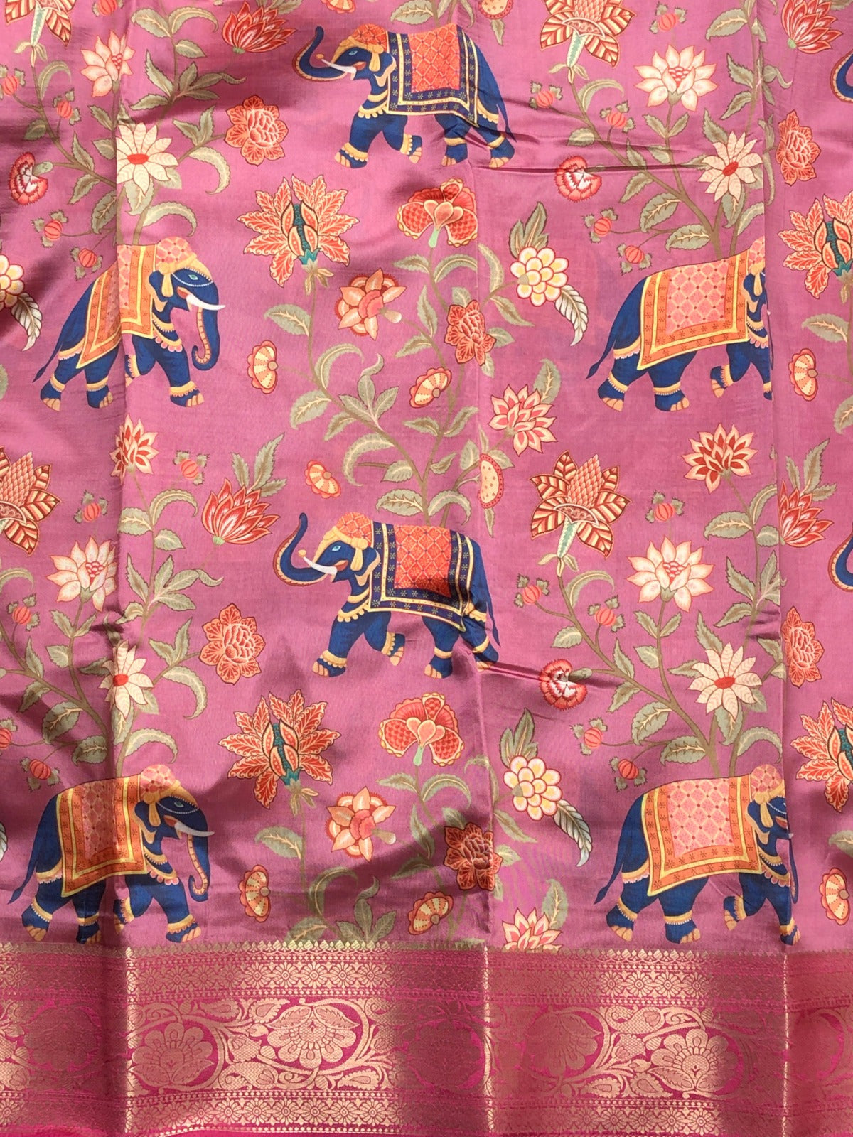 Soft silk saree with allover floral design