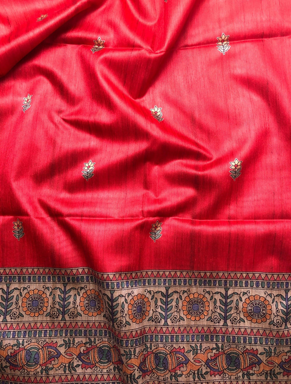 Bhagalpuri Saree with kalamkari print