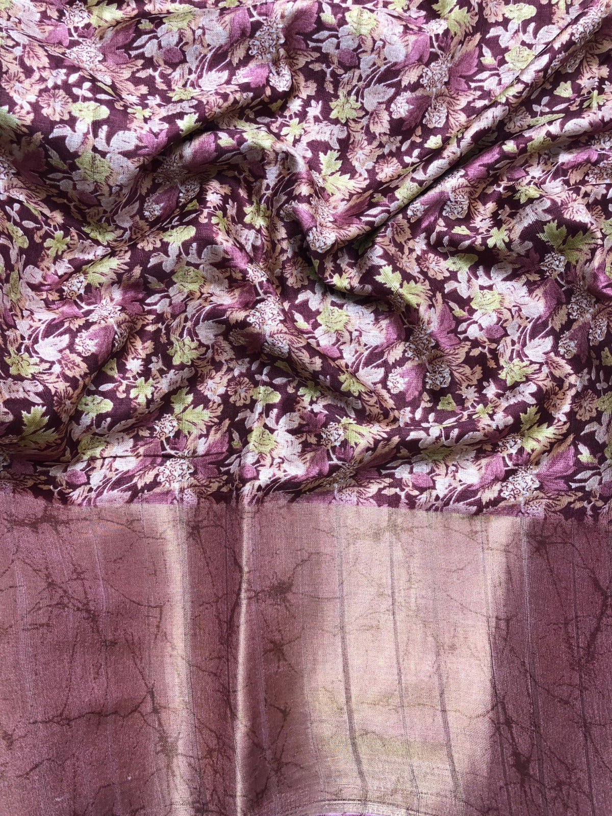 Elegant dola silk saree with floral print