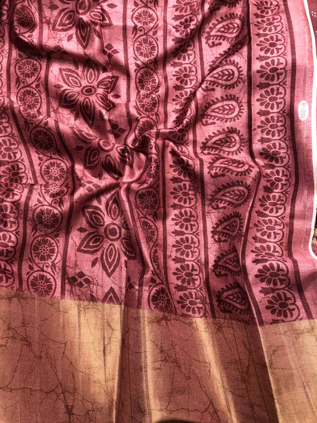 Elegant dola silk saree with floral print