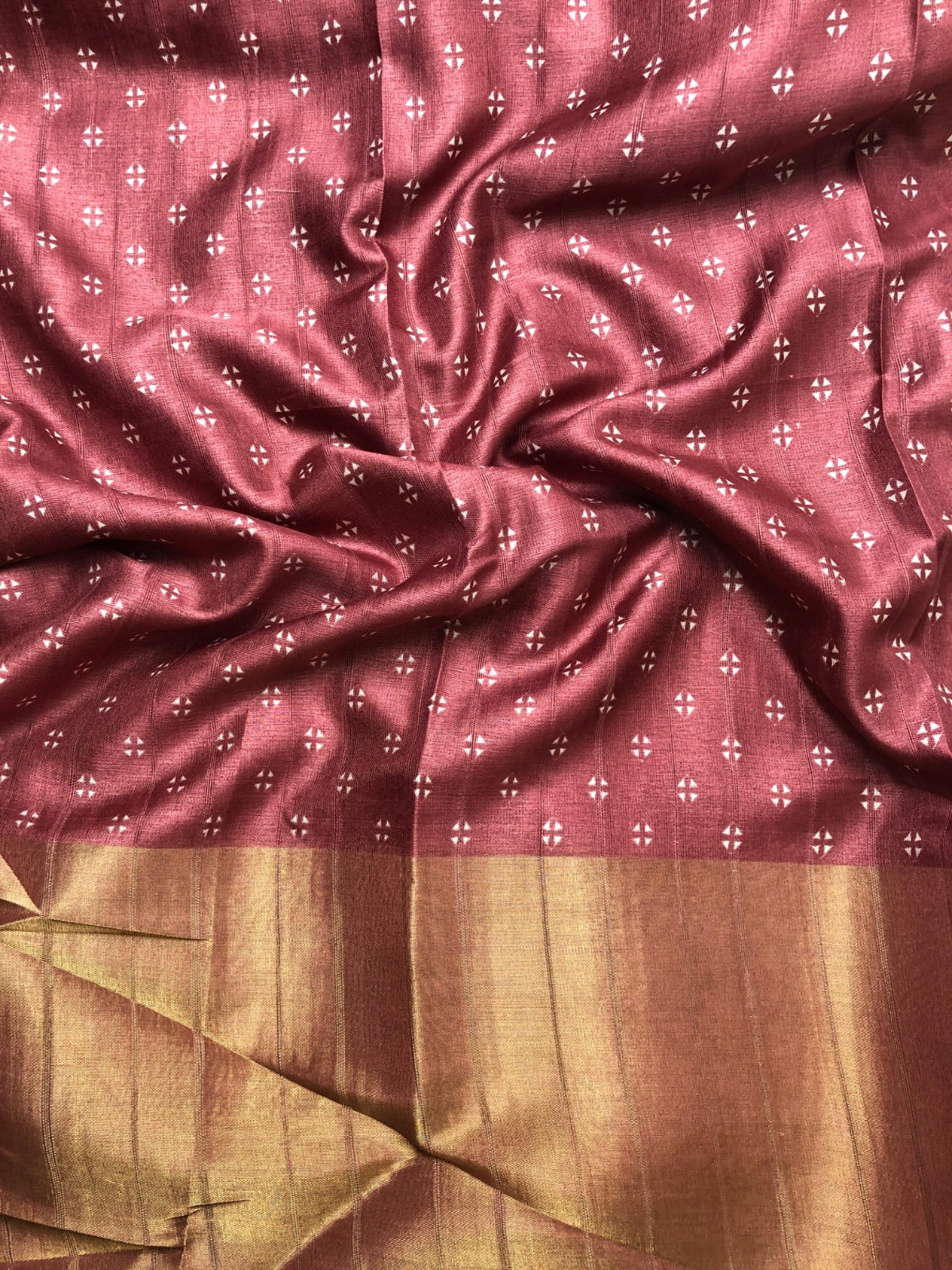 Elegant dola silk saree with floral print