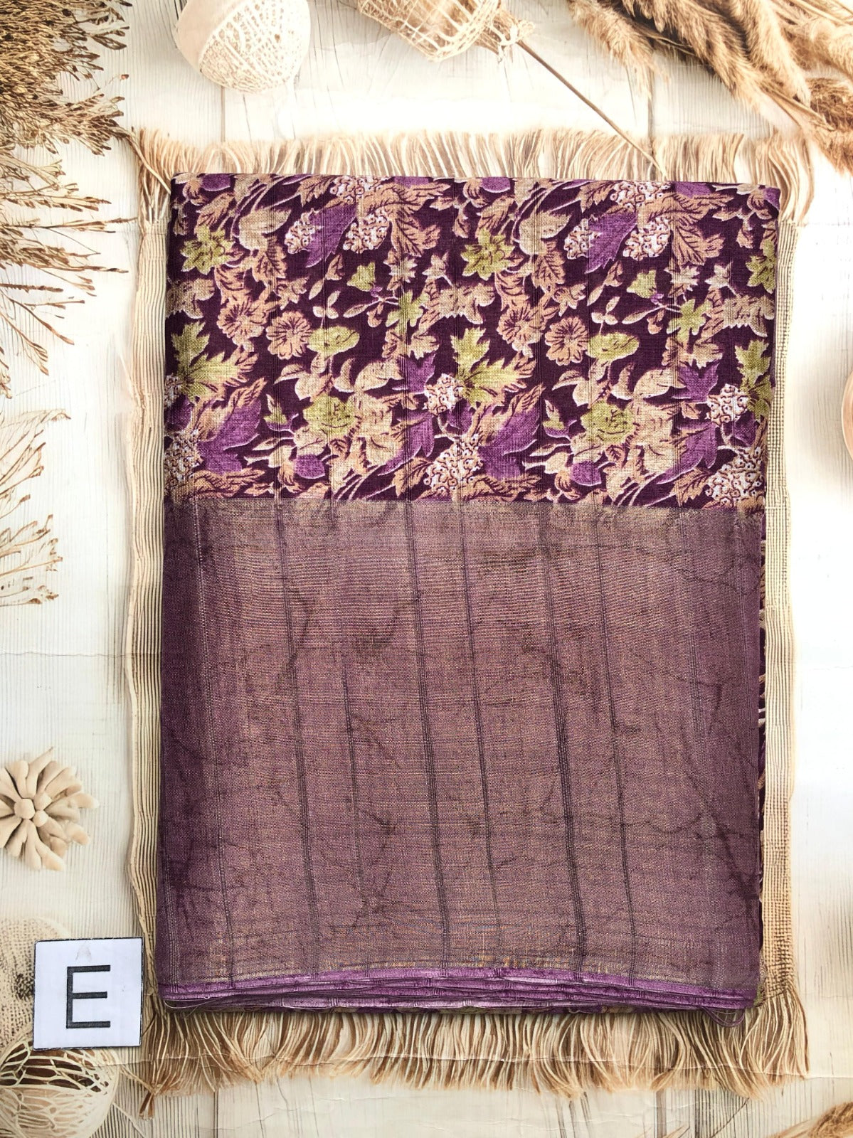 Elegant dola silk saree with floral print