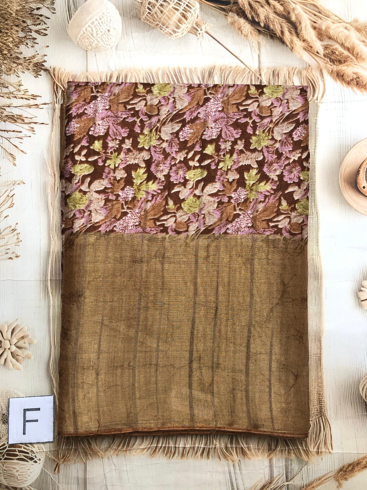 Elegant dola silk saree with floral print