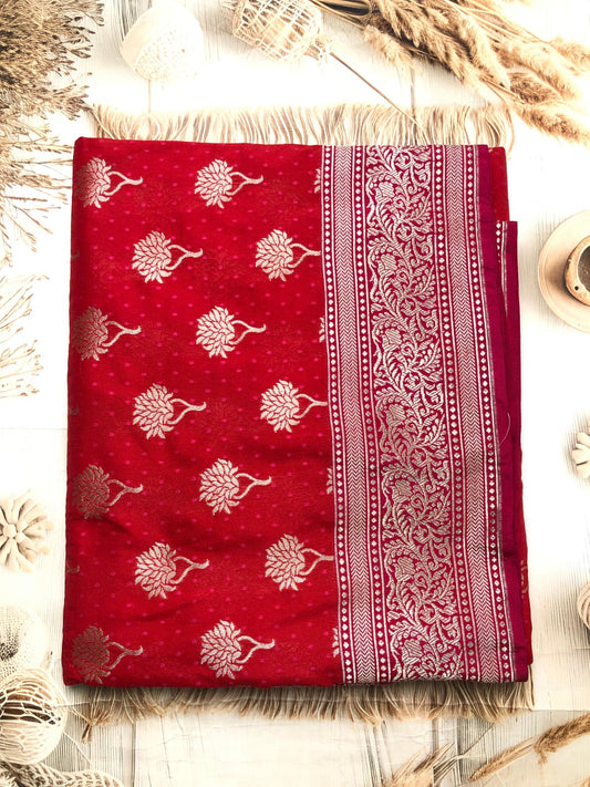 Crimson Red Benarasi Saree
