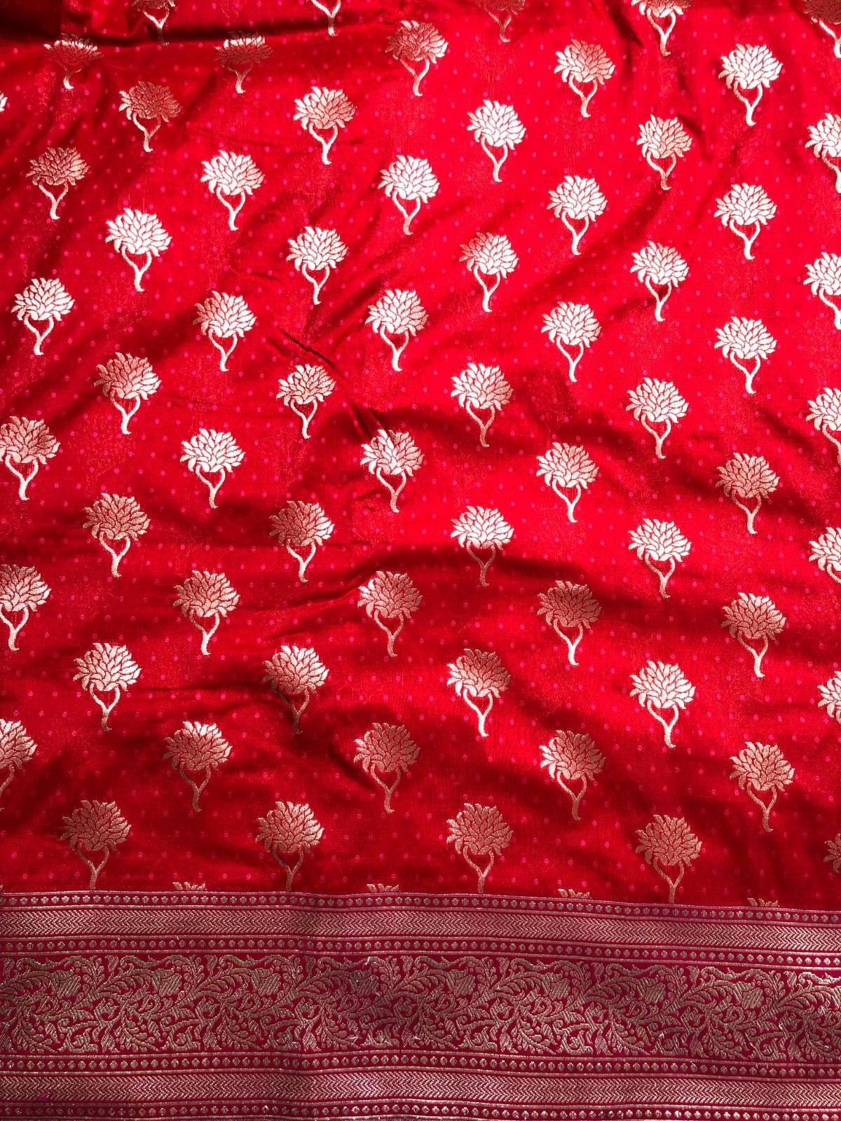 Crimson Red Benarasi Saree