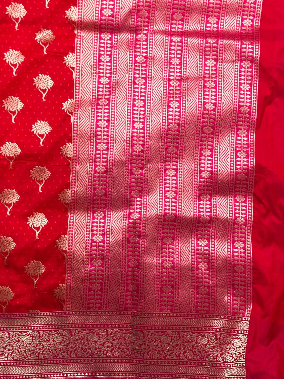 Crimson Red Benarasi Saree
