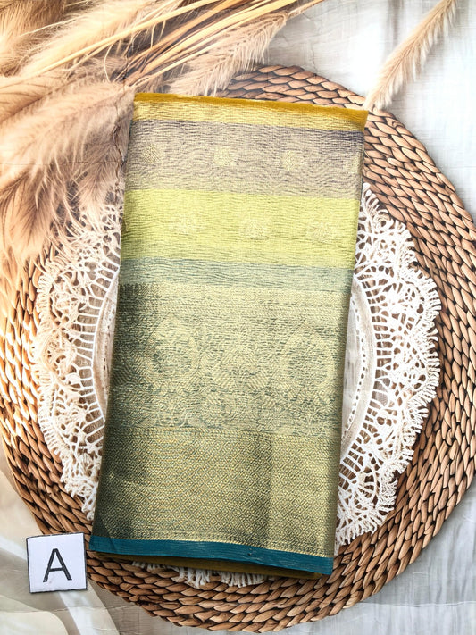 Elegant Multi Colour Tissue Saree