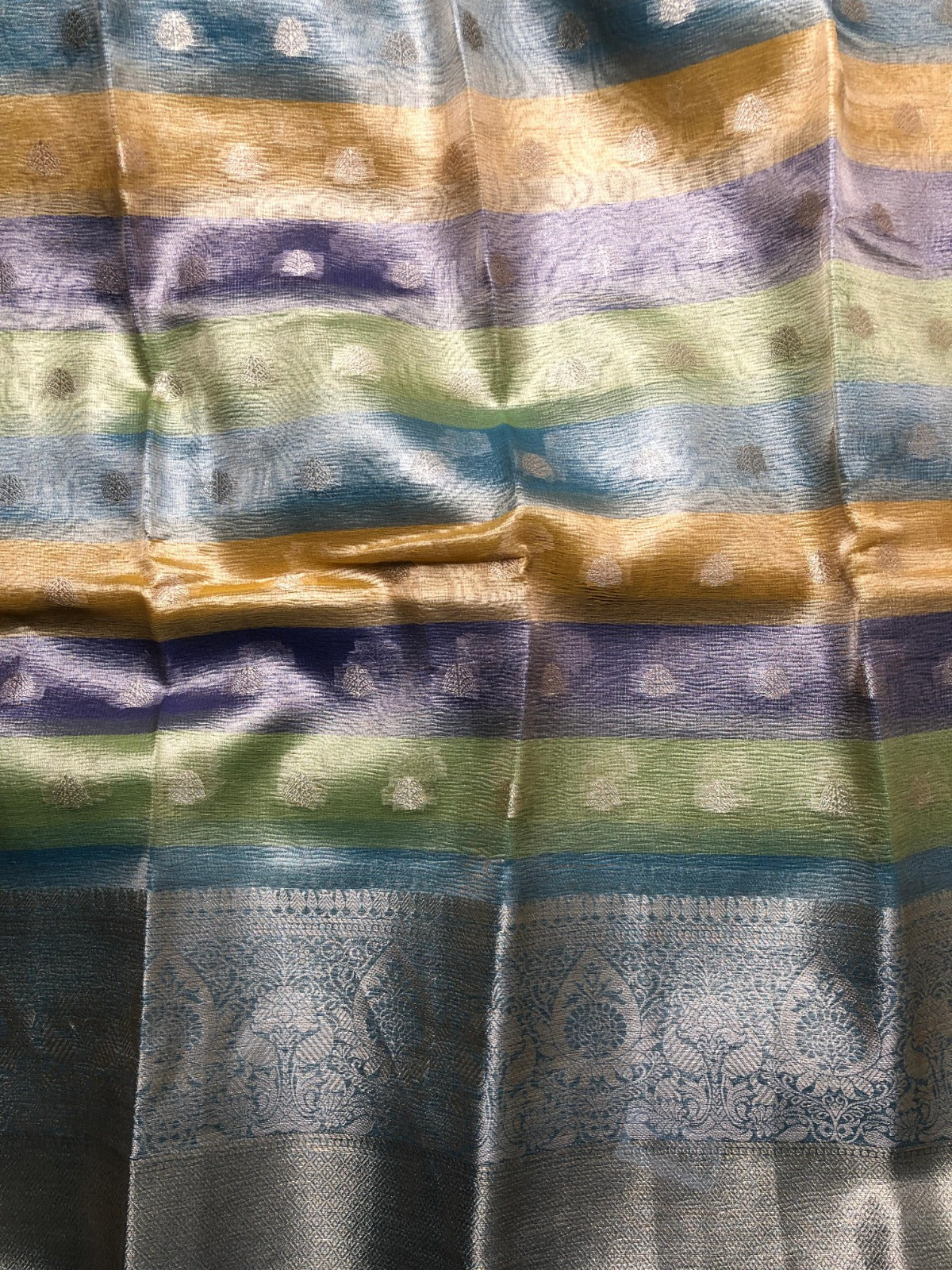 Elegant Multi Colour Tissue Saree