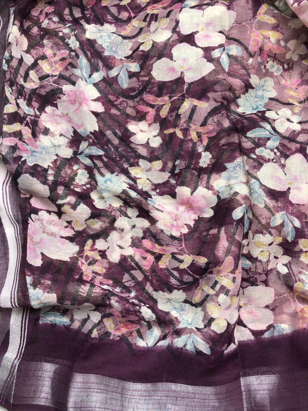 Lenin with floral designs