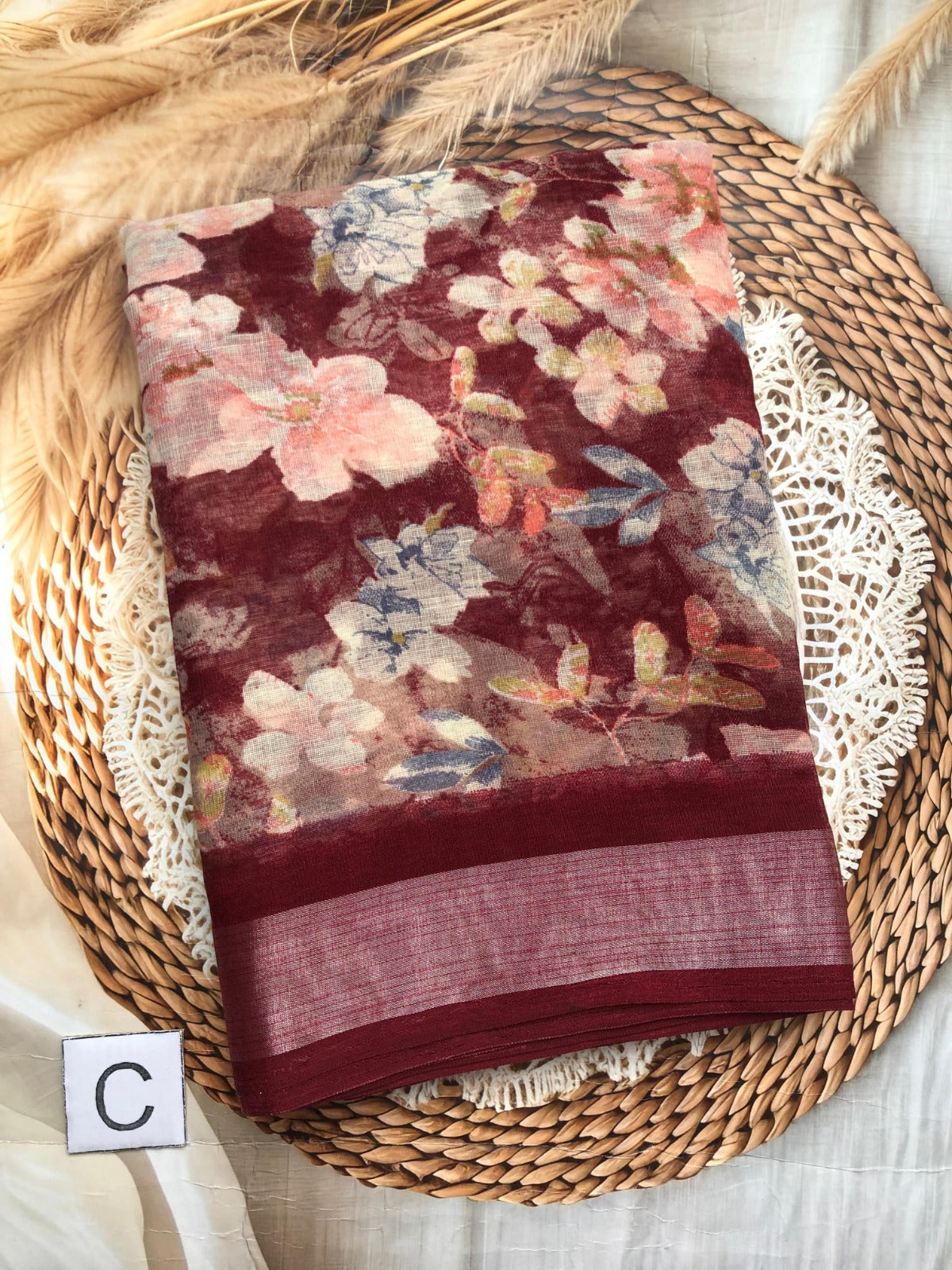 Lenin with floral designs