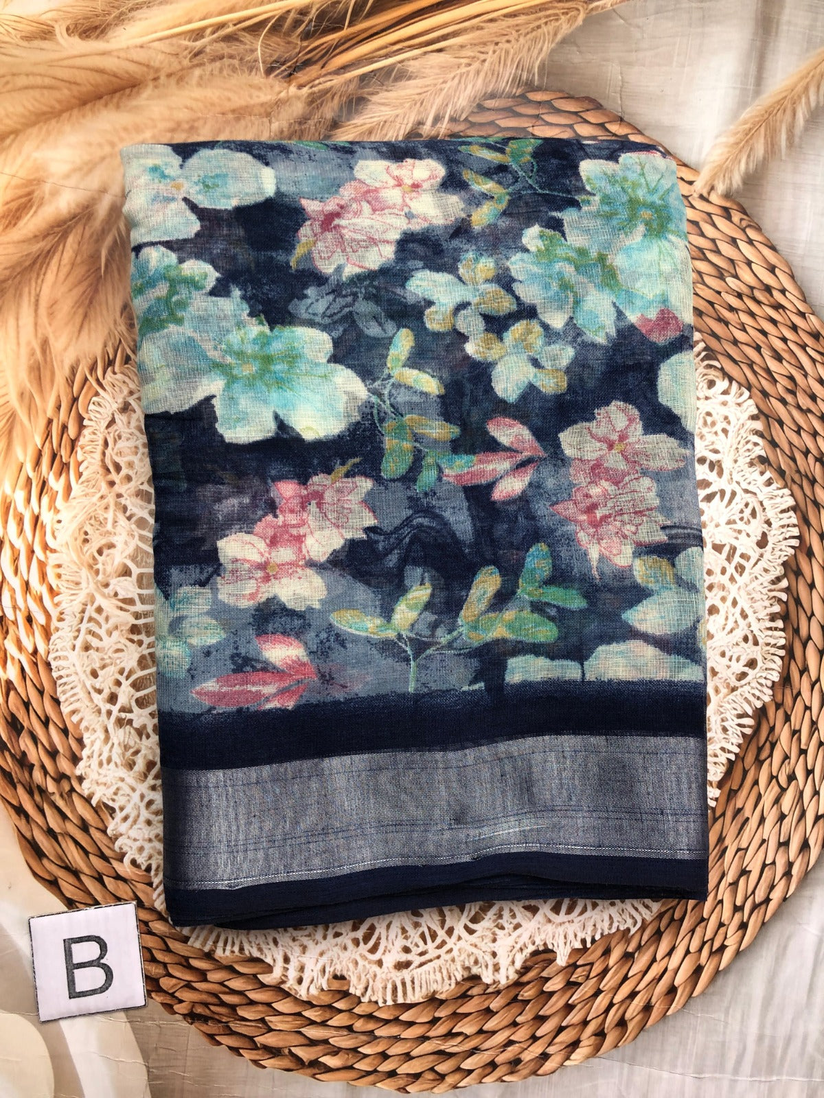 Lenin with floral designs