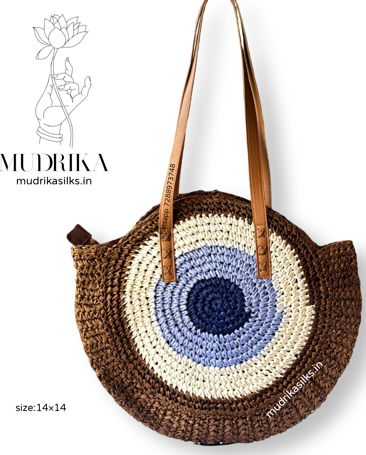 Brown beach tote bag