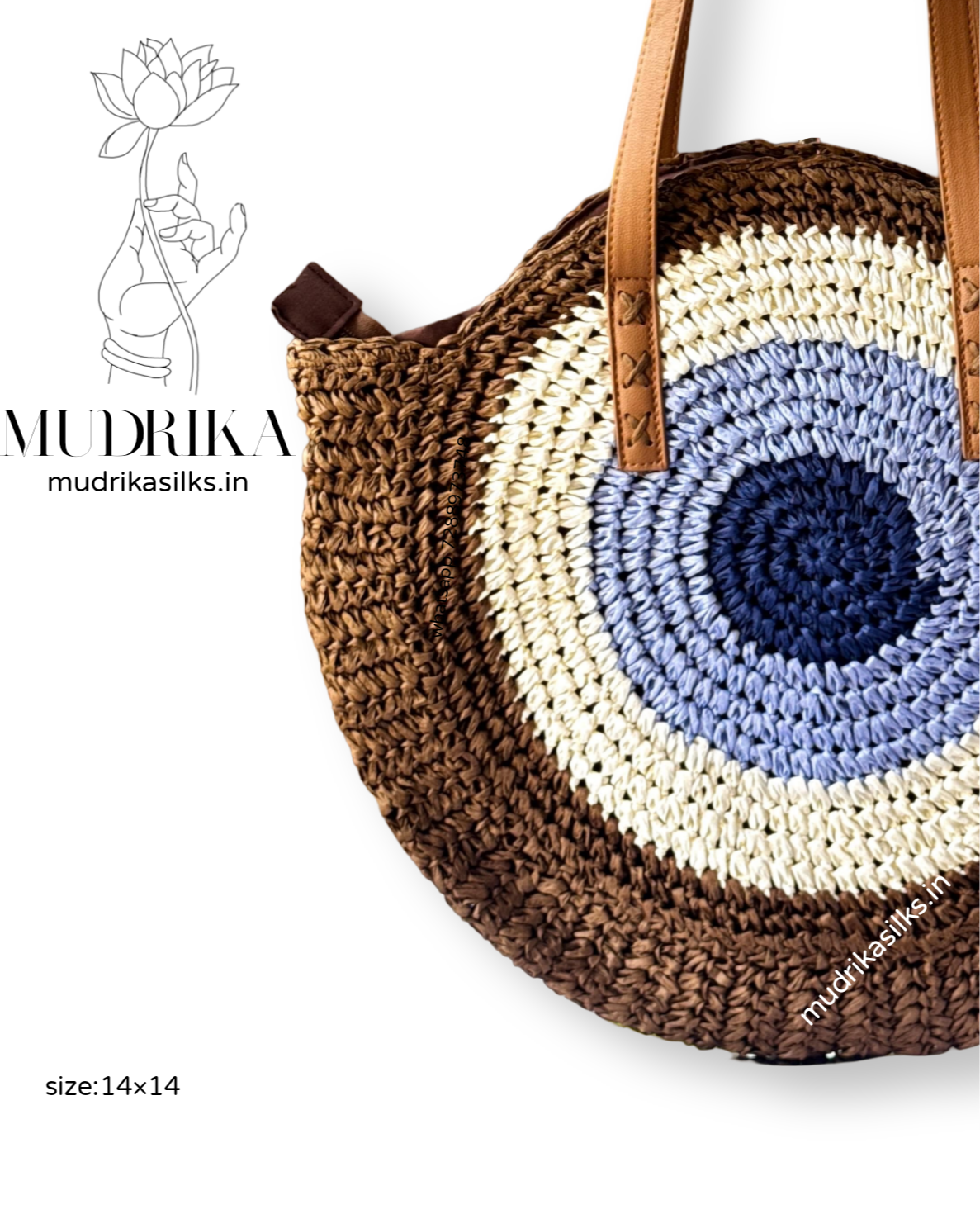 Brown beach tote bag