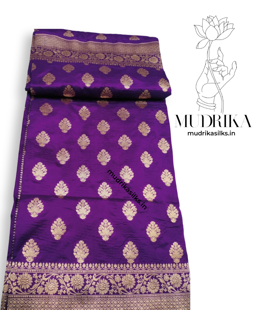 Purple mashru silk handloom saree