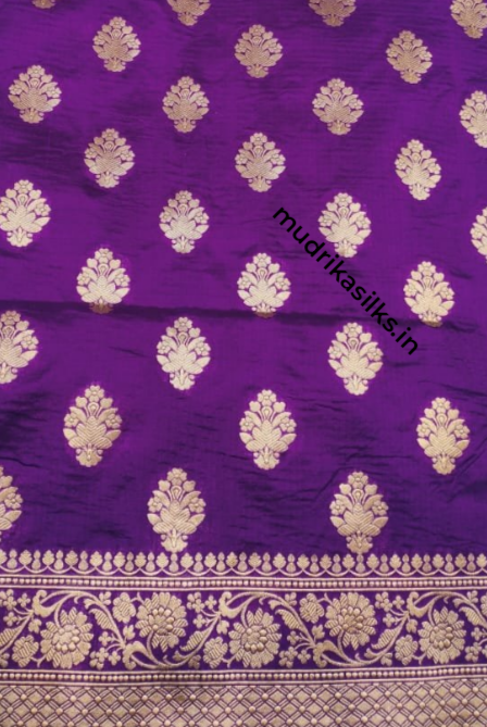 Purple mashru silk handloom saree
