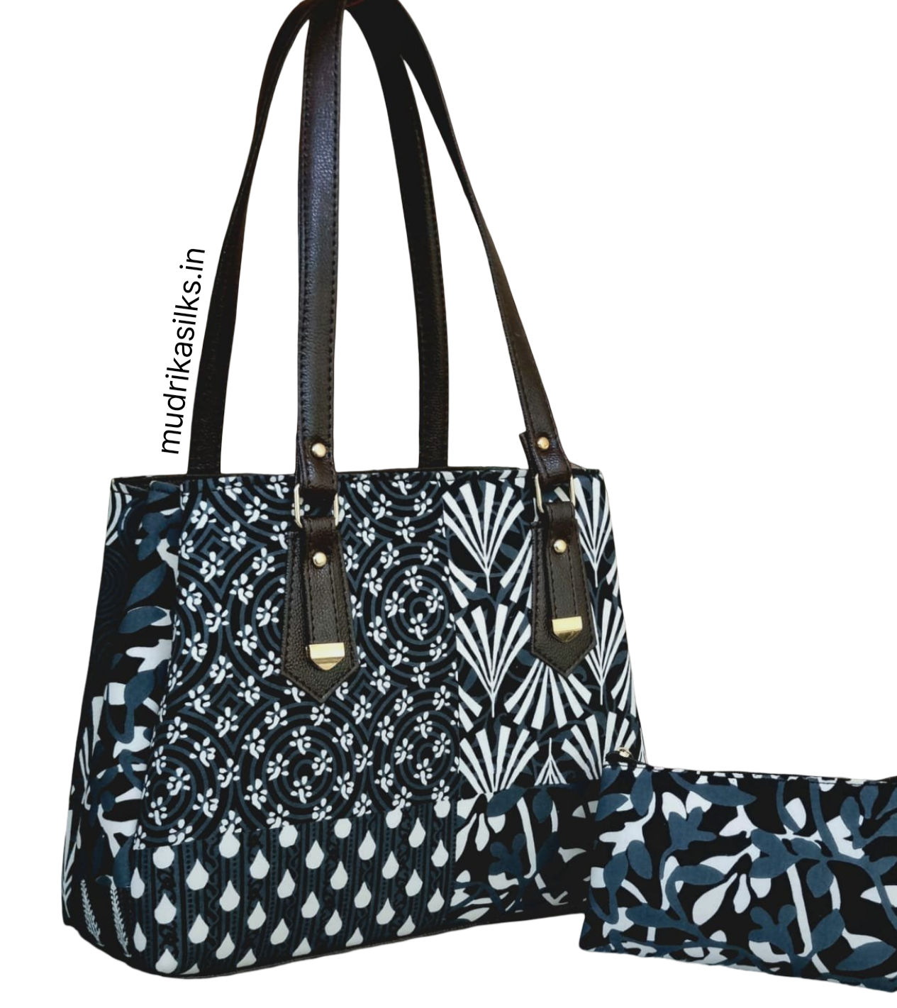 Unique printed tote handbag