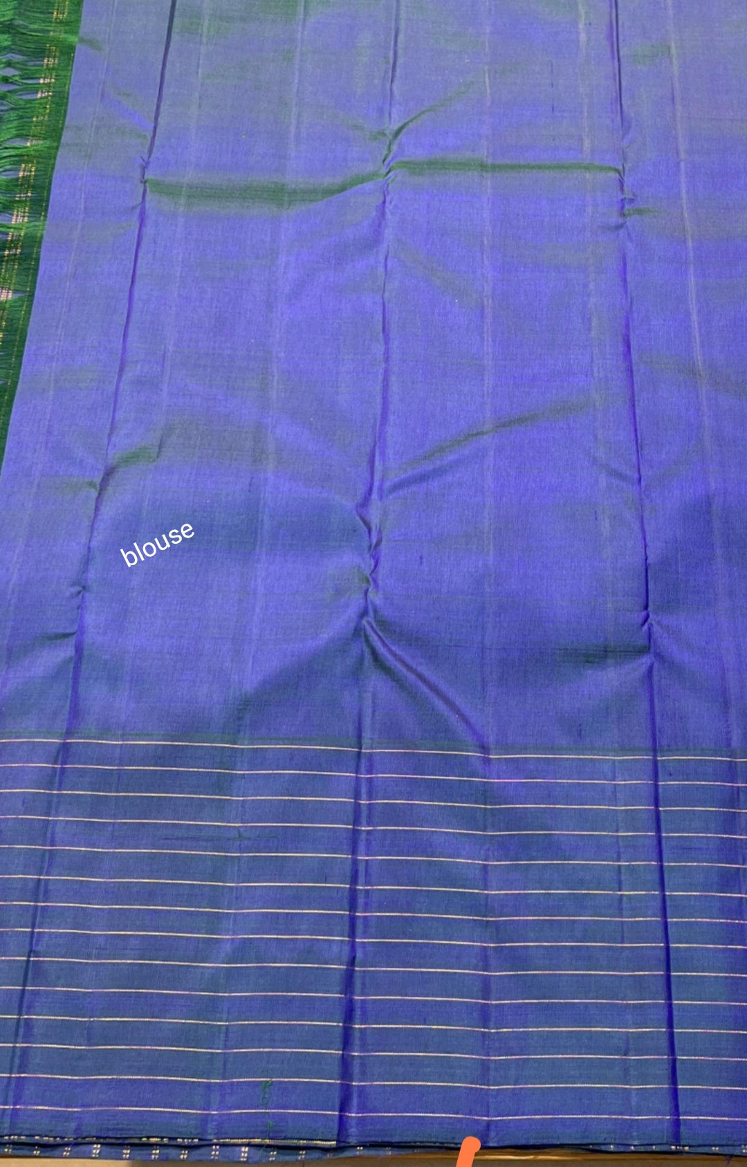 Royal blue vintage Kanchipattu saree