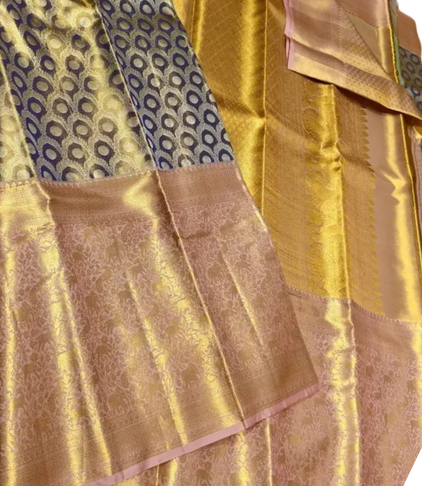 Greyish blue with pastel border