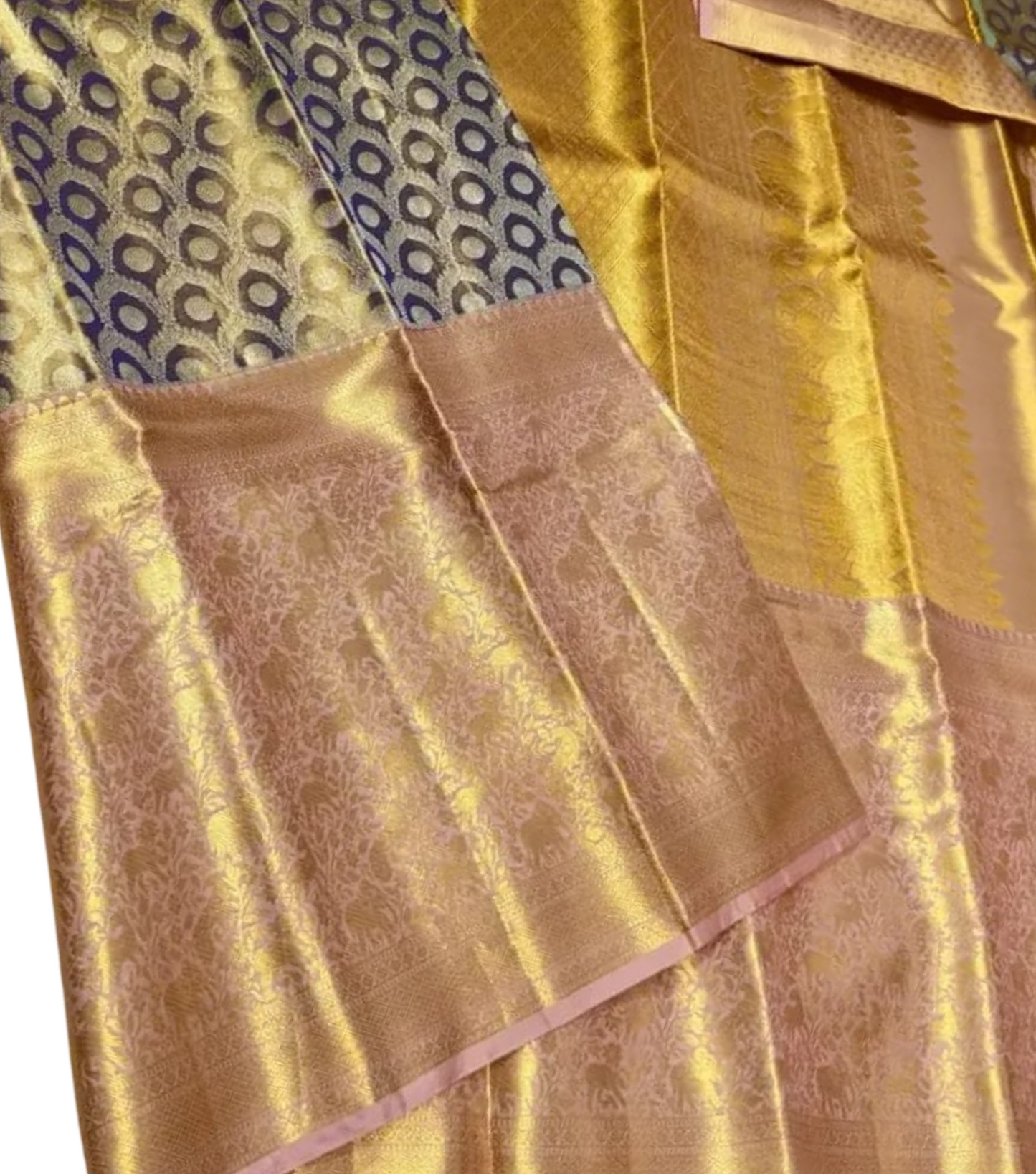 Greyish blue with pastel border