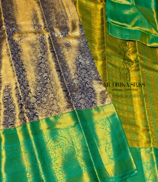Exclusive Pattu saree with mint green border